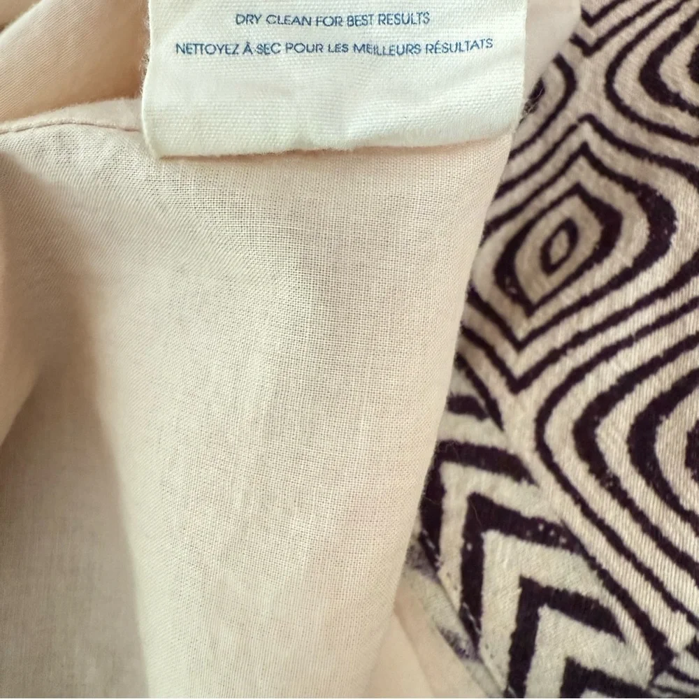 Edmé & Esyllte Anthropologie Strapless Maxi Dress Sz 12 Brown Cream Boho Cotton - Picture 13 of 14
